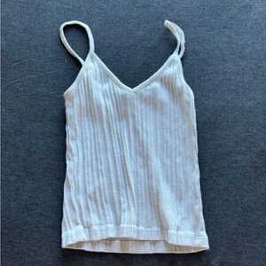 Brandy Melville ribbed white tank
